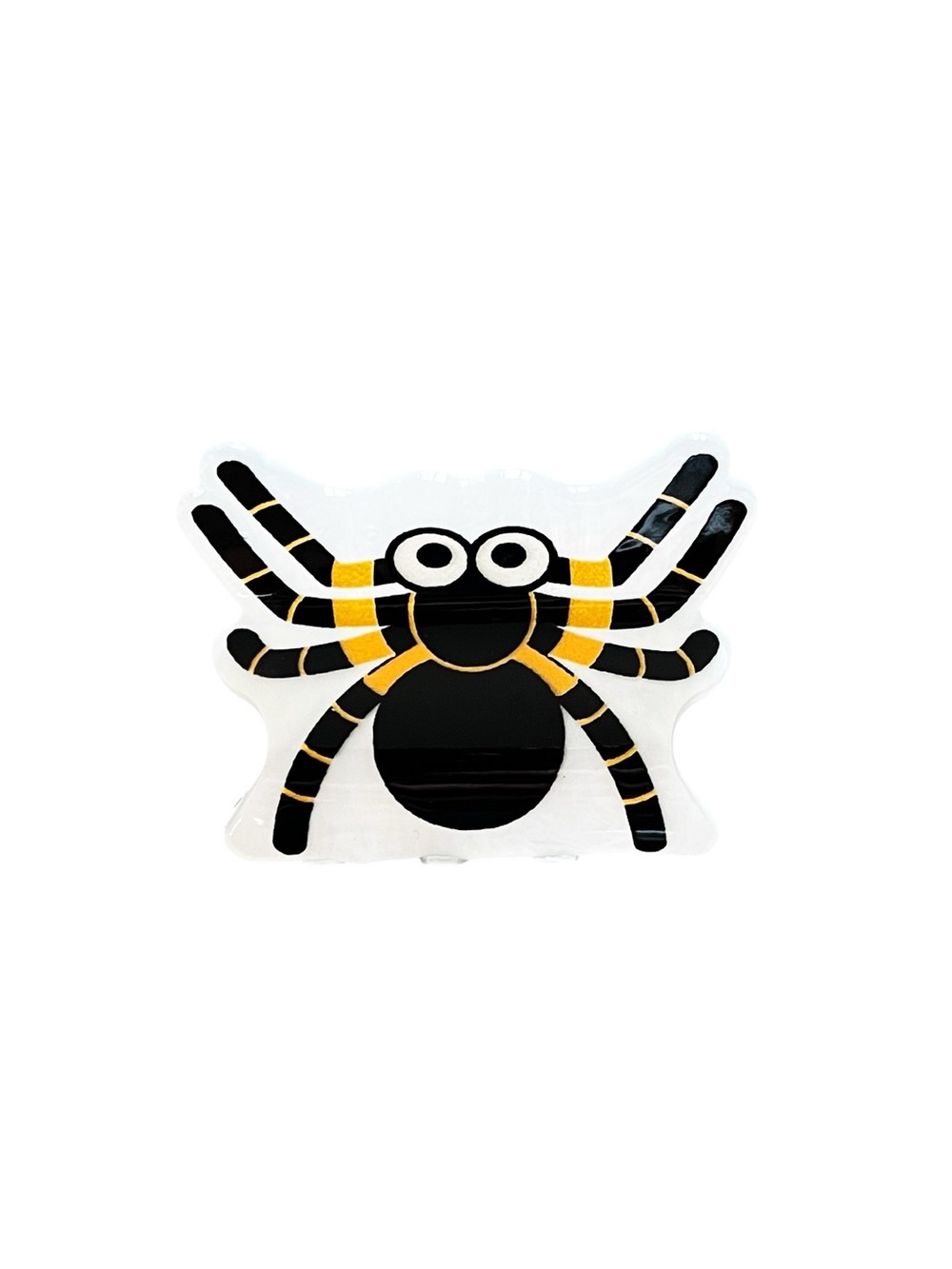 Black Widow Spider Tarantula Halloween 1.75" Glossy Lobster Claw Hair Clip